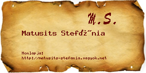 Matusits Stefánia névjegykártya